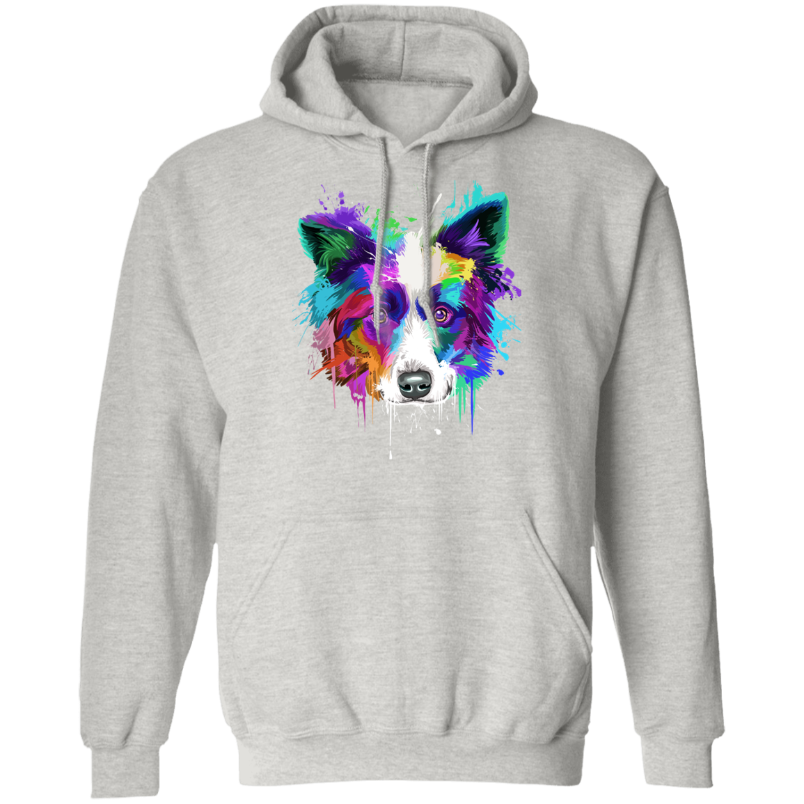 Border collie Splash Pullover Hoodie