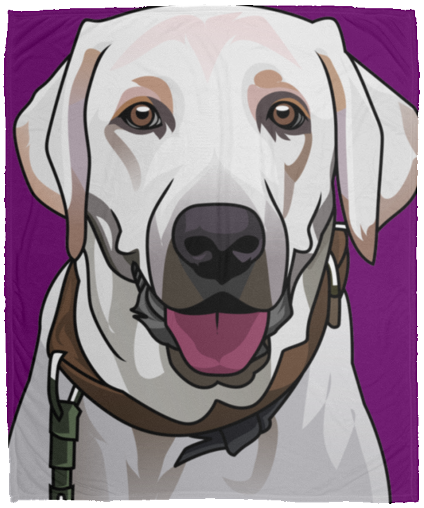 Custom Lab Large Velveteen Micro Fleece Blanket - 50x60