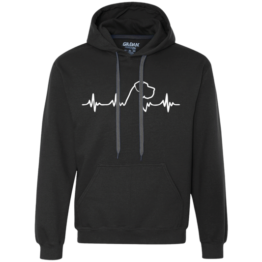 Great Dane Heartbeat Natural Ears Unisex Hoodie