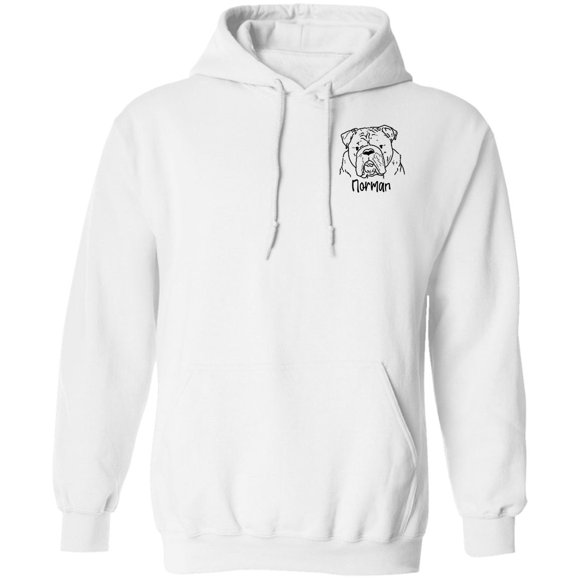 Norman The Bulldog Pullover Hoodie