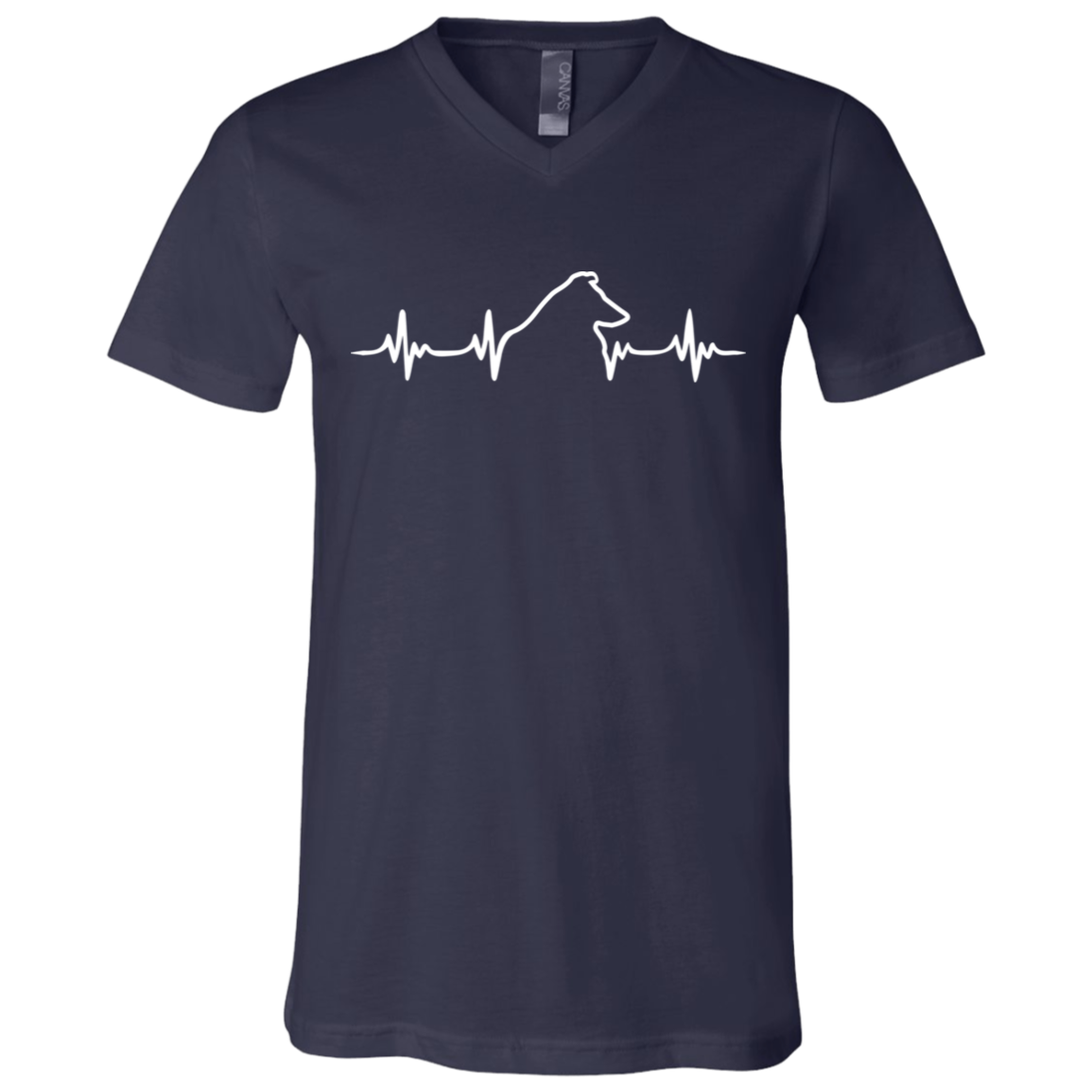 Collie Heartbeat V-Neck T-Shirt