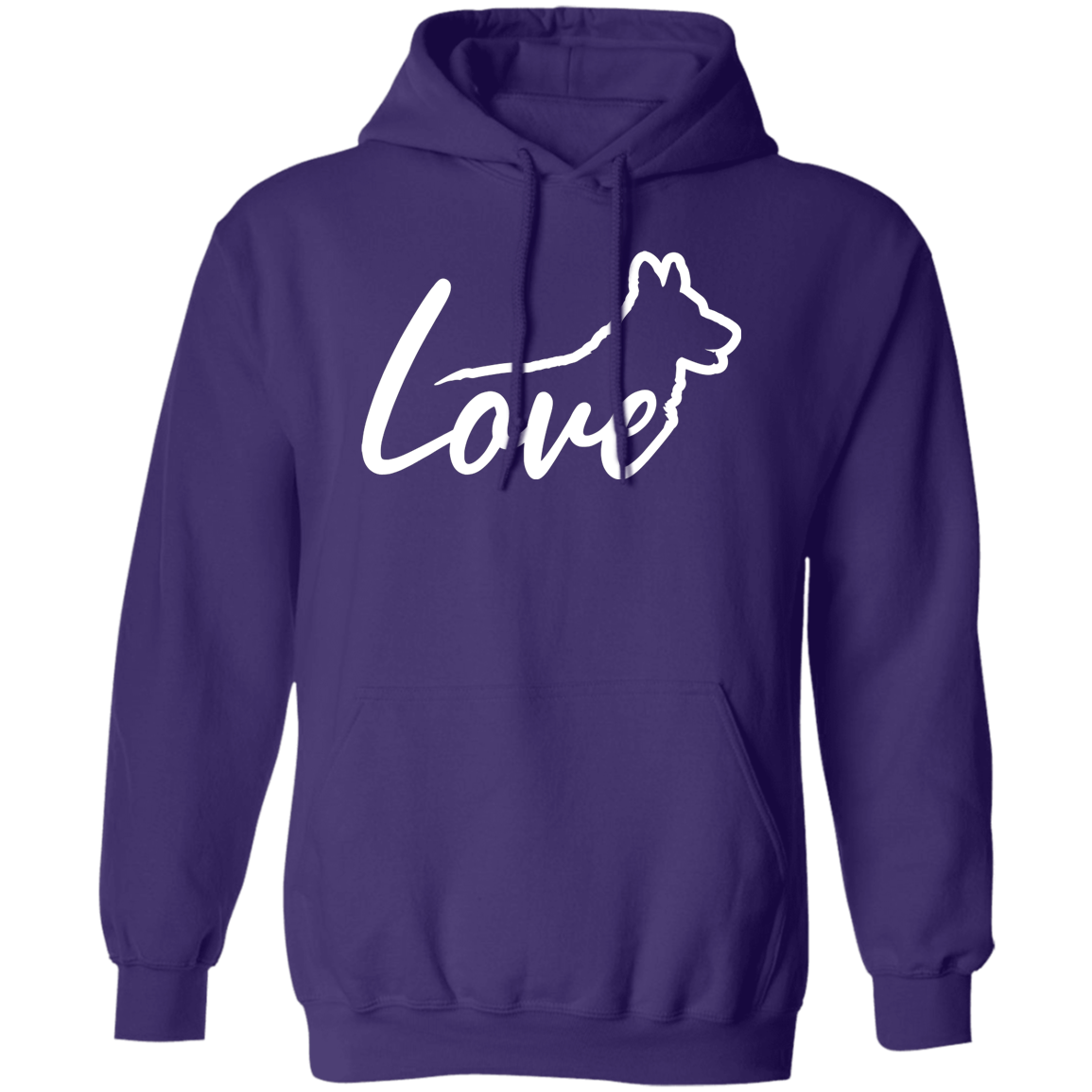 German Shepherd Love Silhuette Pullover Hoodie