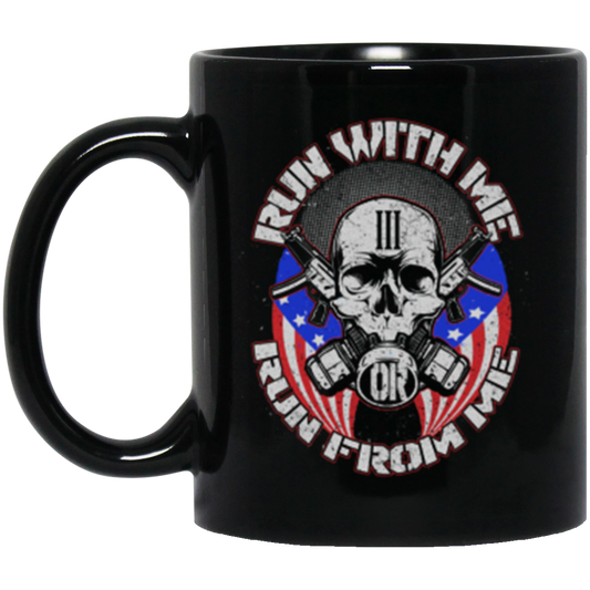 Run with me 11 oz. Black Mug
