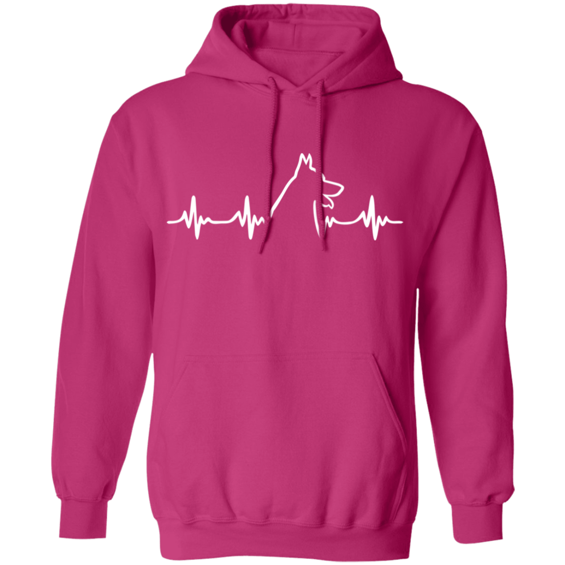 German Shepherd Heartbeat Pullover Hoodie
