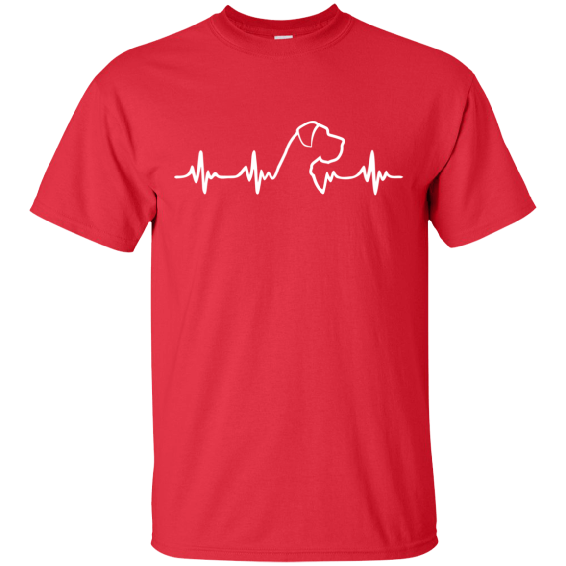 Great Dane Heartbeat Natural Ears Unisex T-Shirt