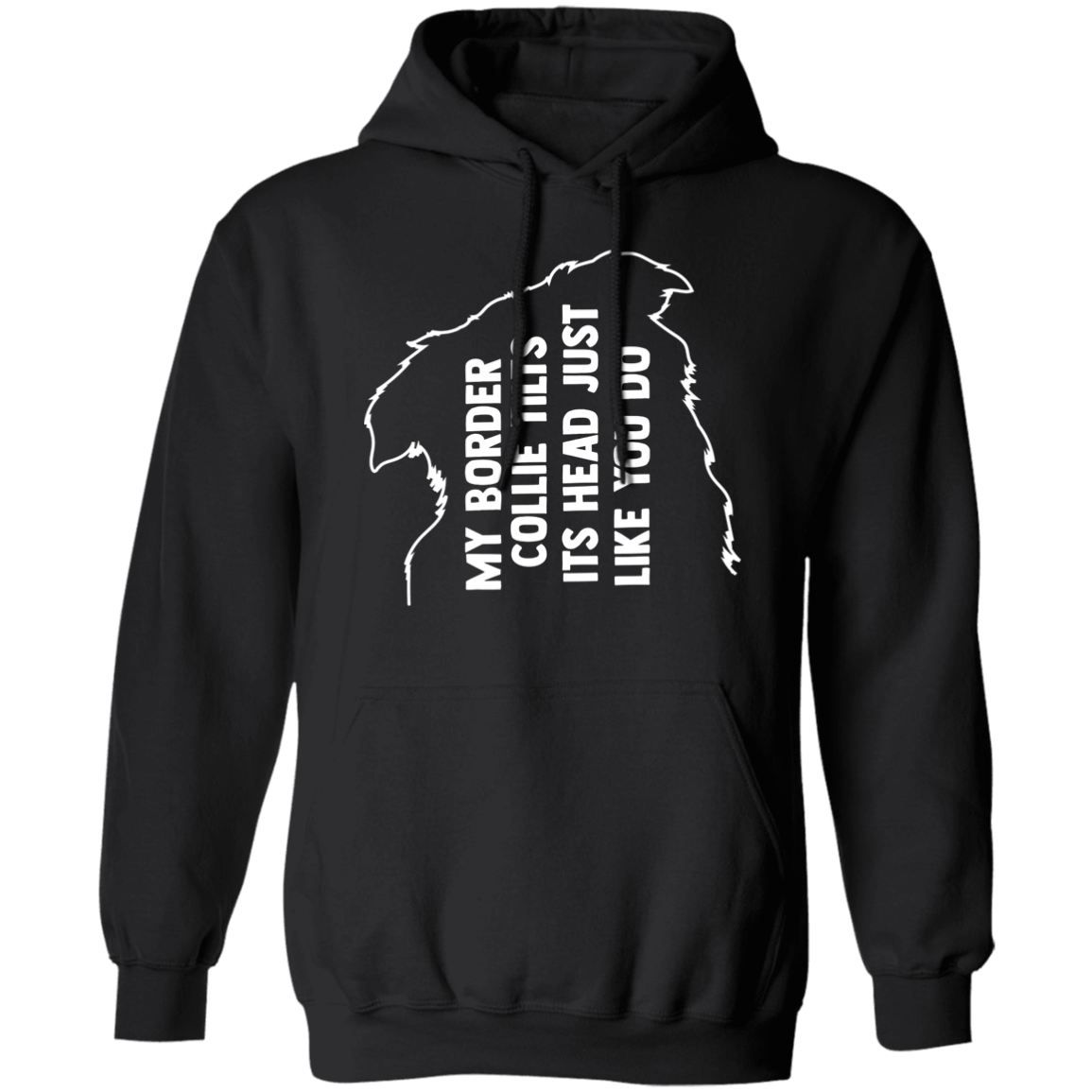 Border Collie Tilt Pullover Hoodie