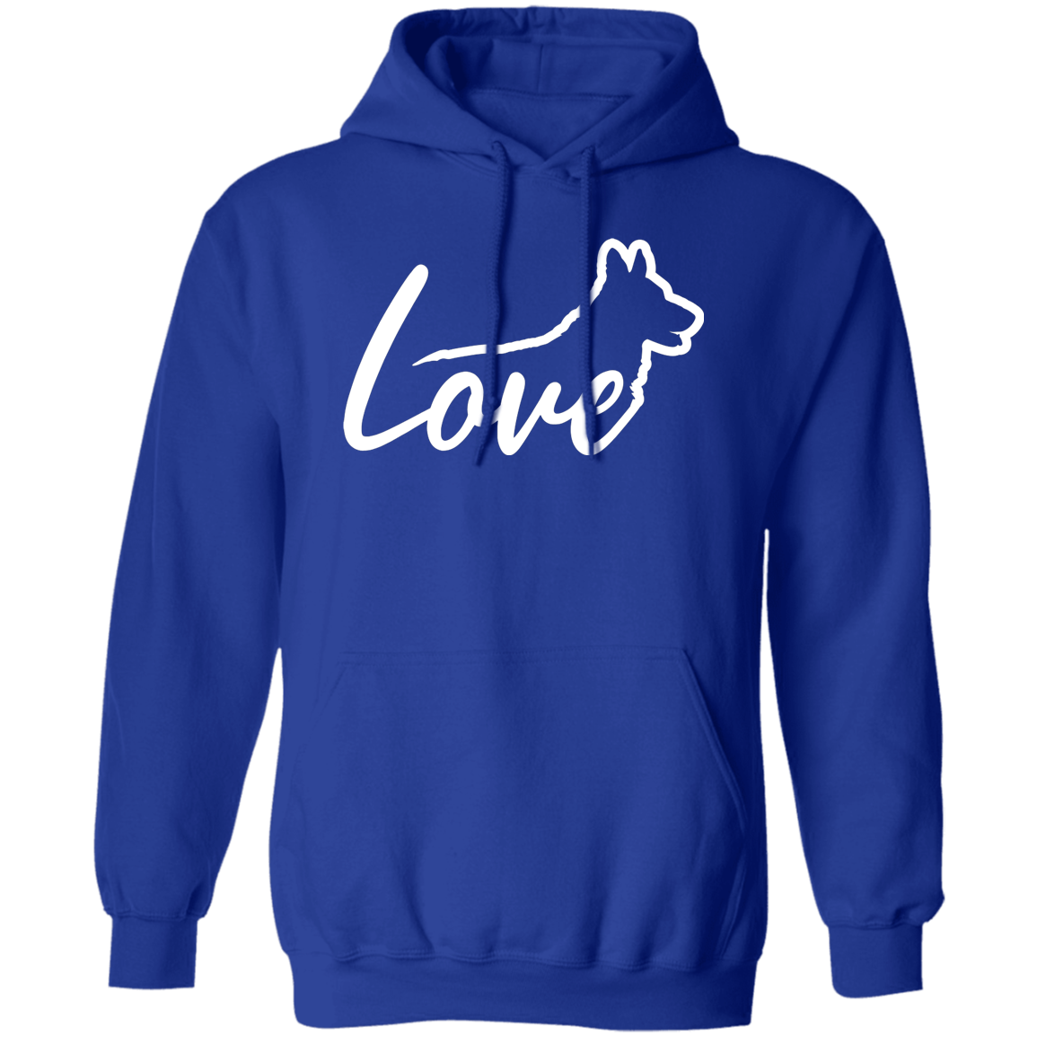 German Shepherd Love Silhuette Pullover Hoodie
