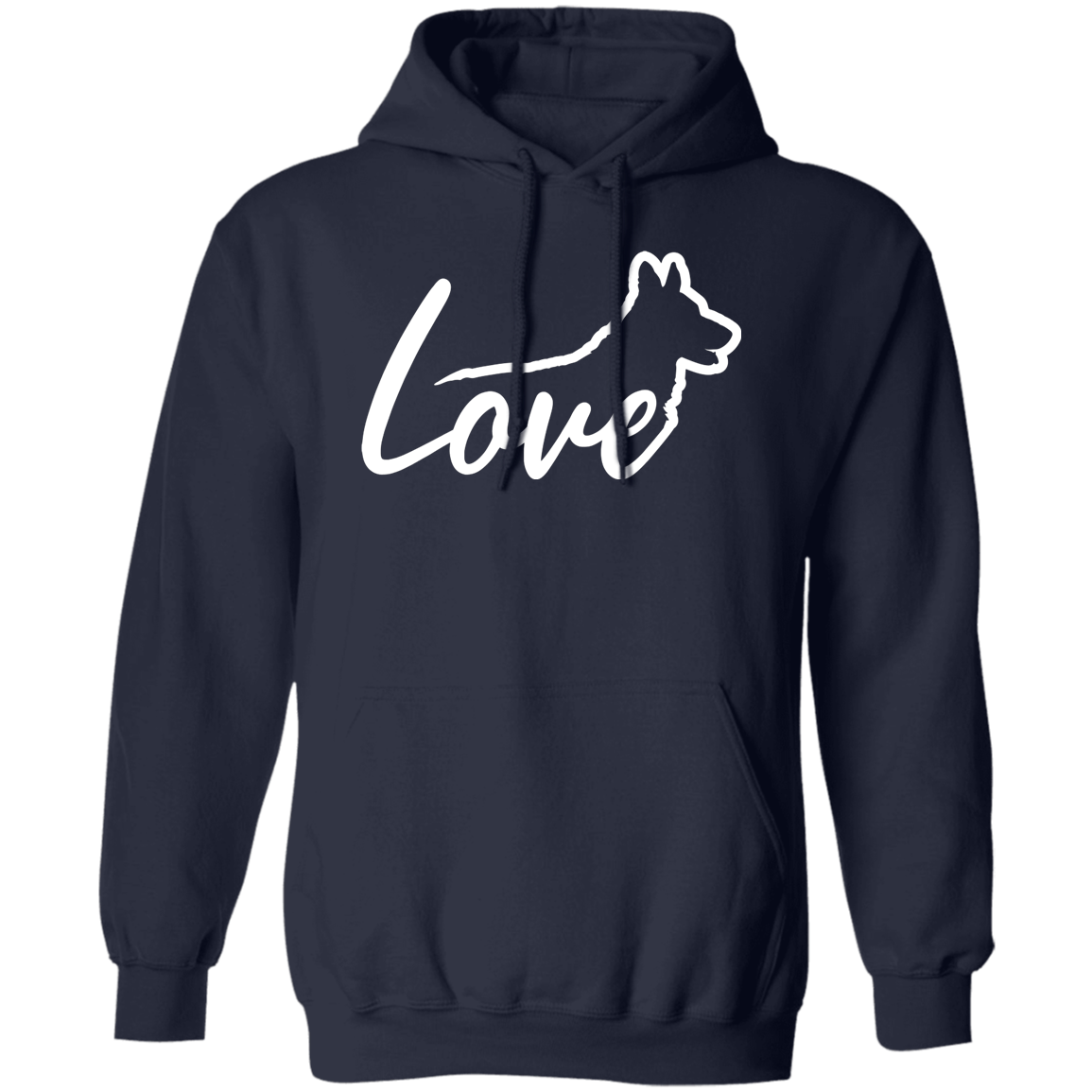 German Shepherd Love Silhuette Pullover Hoodie