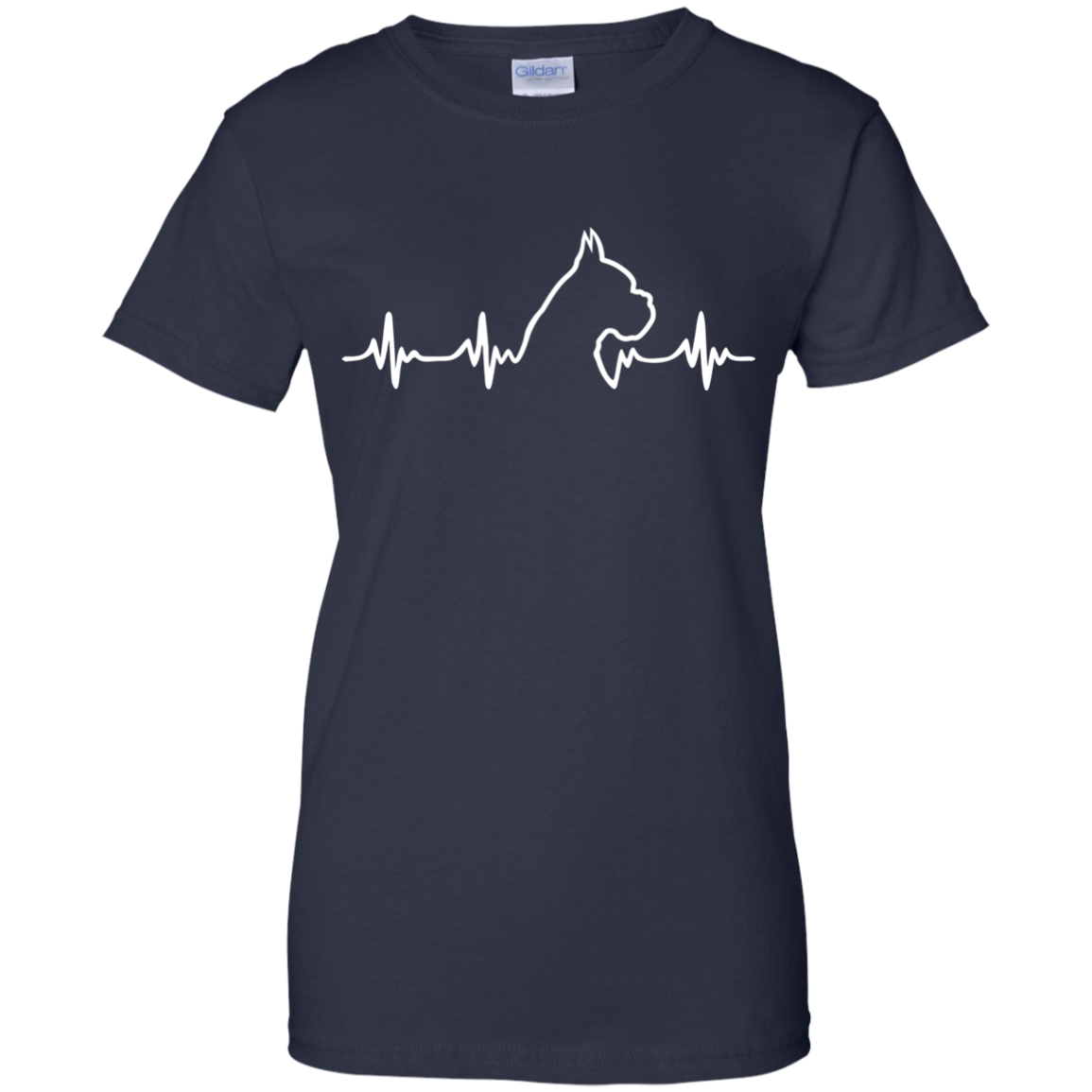 Boxer Dog Heartbeat Ladies' T-Shirt