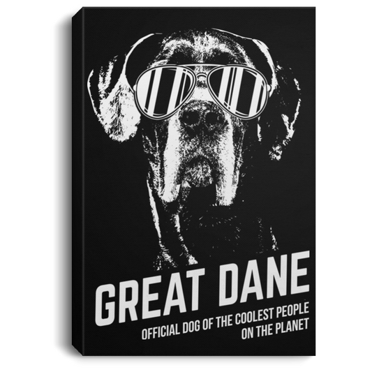 Coolest Great Dane Portrait Canvas .75in Frame