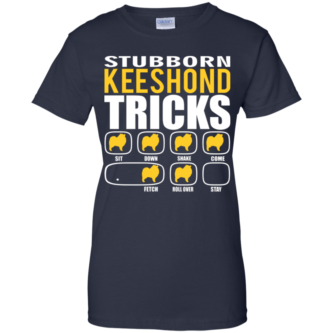 Stubborn Keeshond Tricks Ladies' T-Shirt