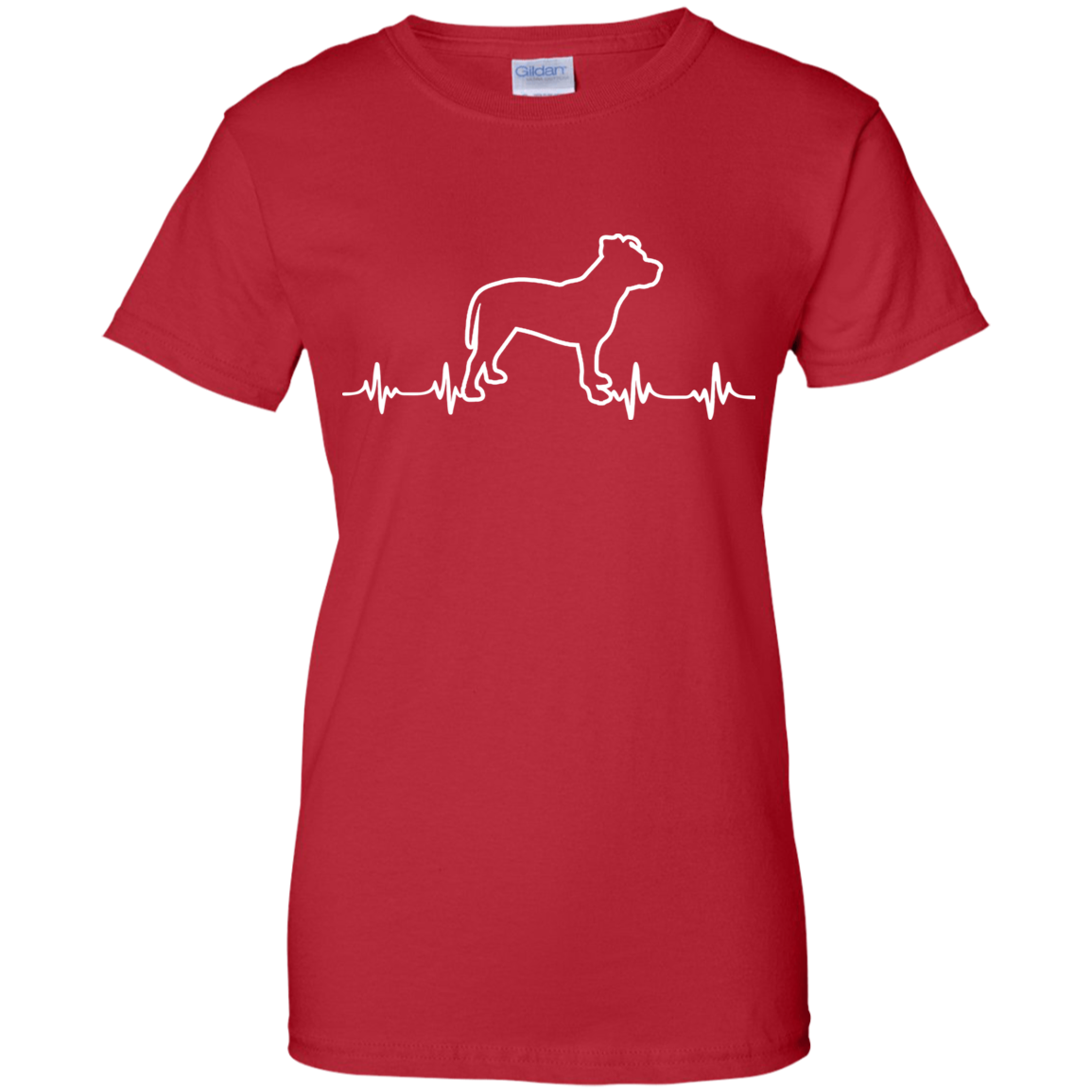 Pit Bull Heartbeat Ladies' T-Shirt