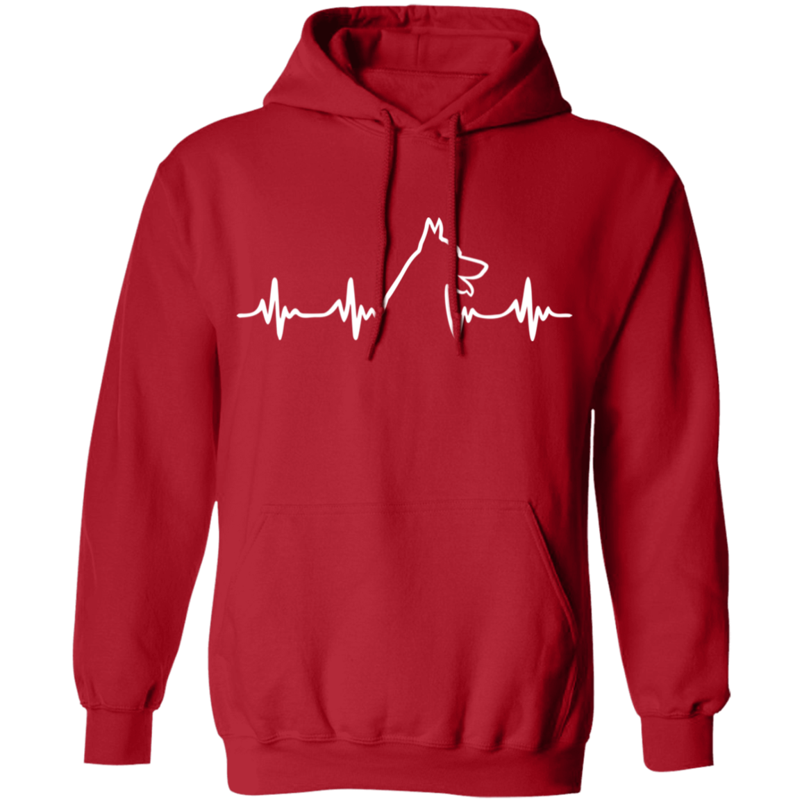 German Shepherd Heartbeat Pullover Hoodie