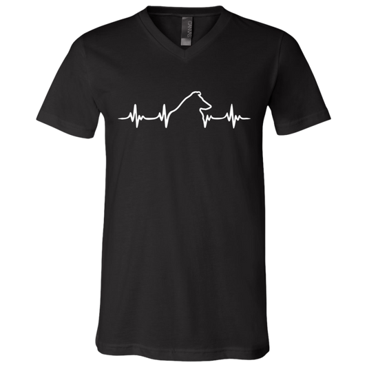 Collie Heartbeat V-Neck T-Shirt