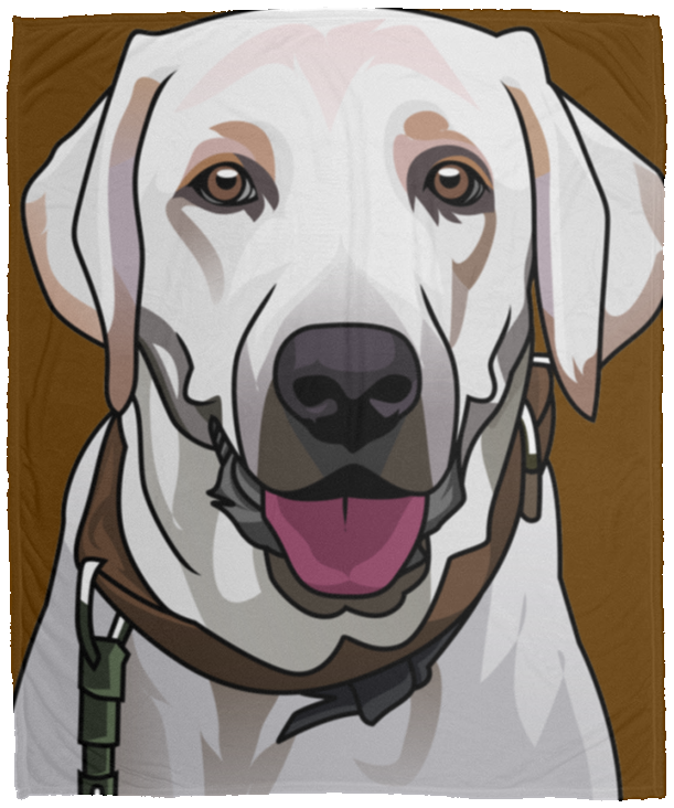 Custom Lab Large Velveteen Micro Fleece Blanket - 50x60