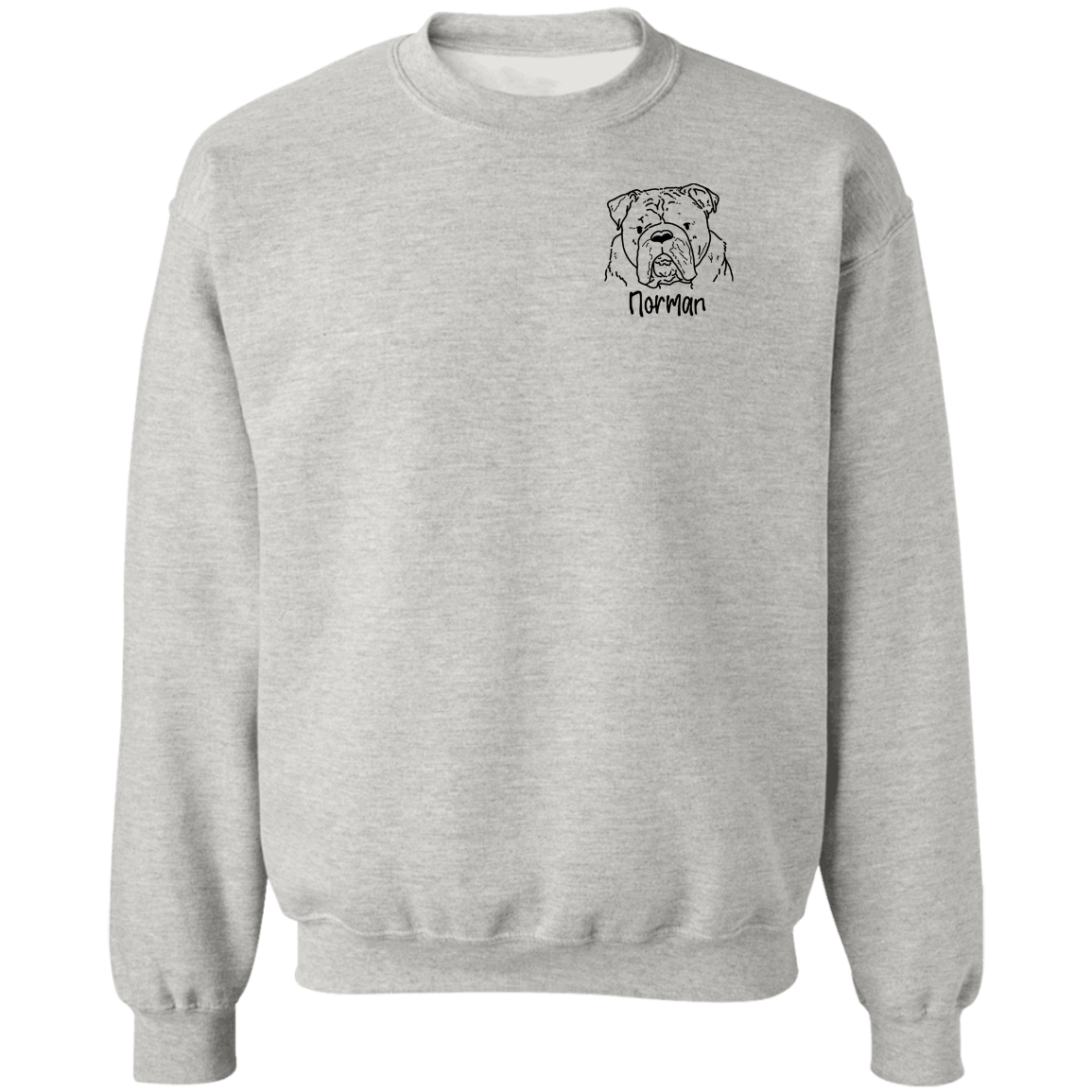 Norman The Bulldog Pullover Sweatshirt