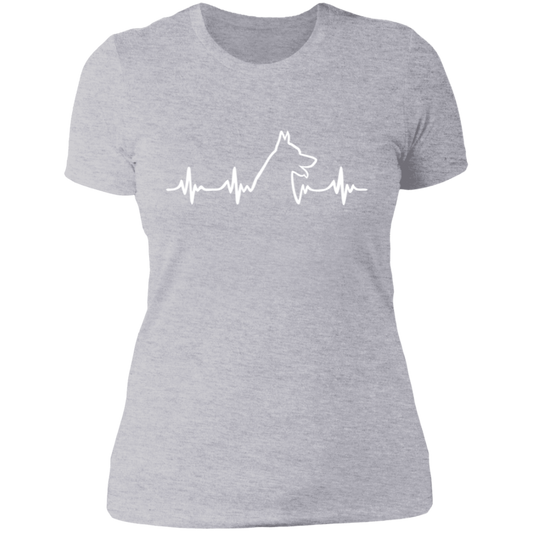 German Shepherd Heartbeat Ladies' T-Shirt