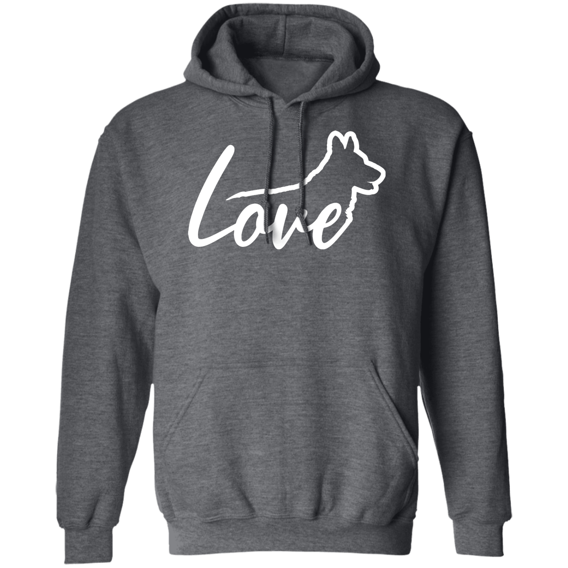 German Shepherd Love Silhuette Pullover Hoodie