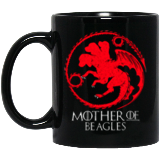 Mother Of Beagles Black Mug