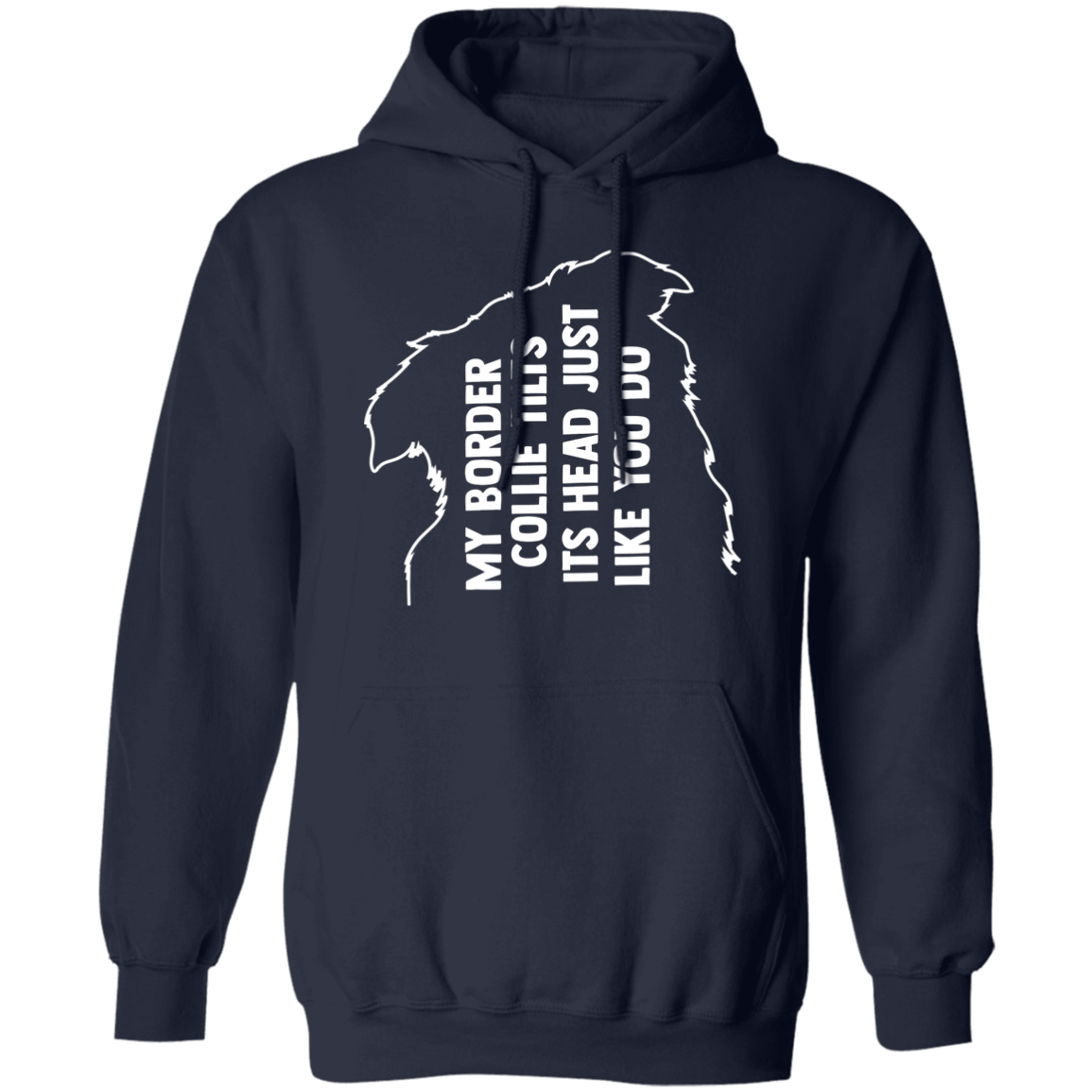 Border Collie Tilt Pullover Hoodie