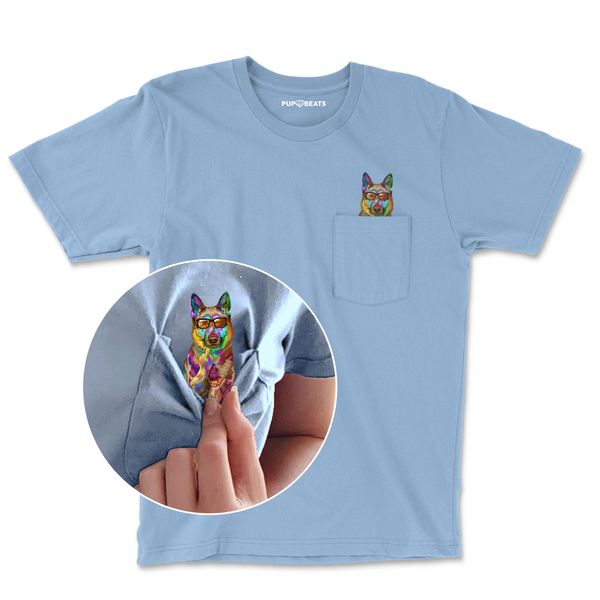Funny German Shepherd Pocket T-Shirt
