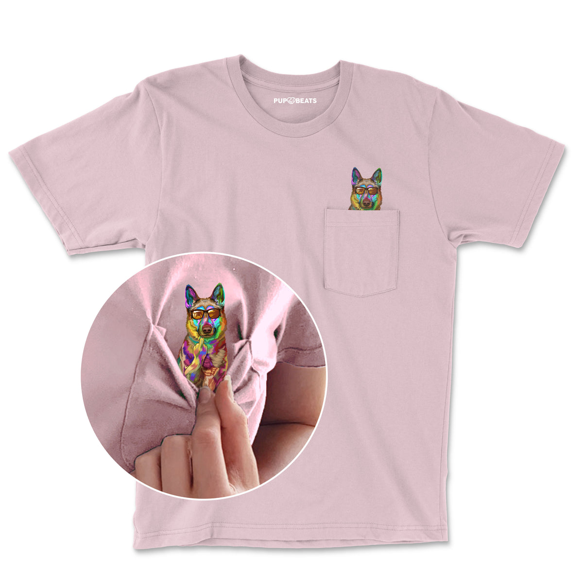 Funny German Shepherd Pocket T-Shirt