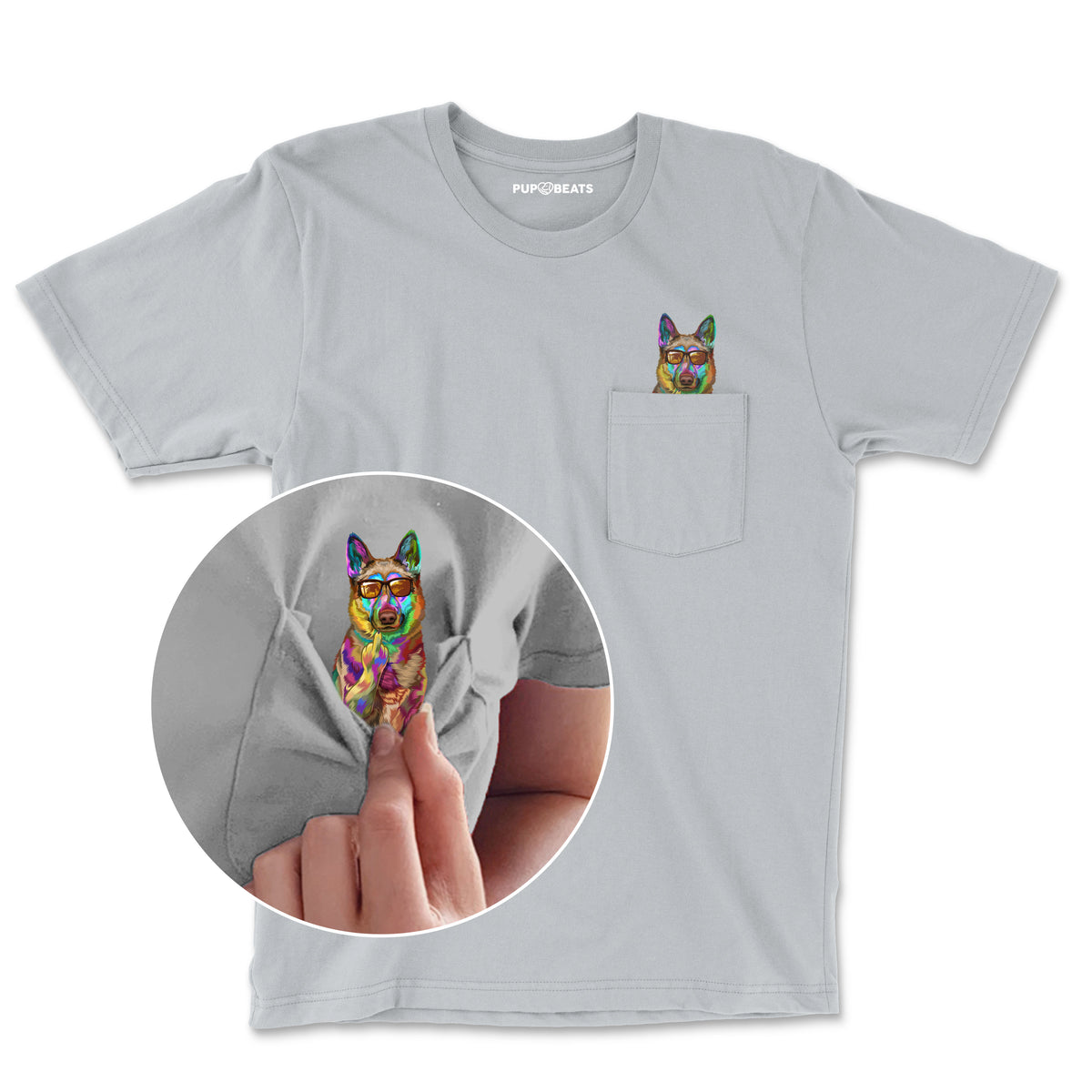 Funny German Shepherd Pocket T-Shirt