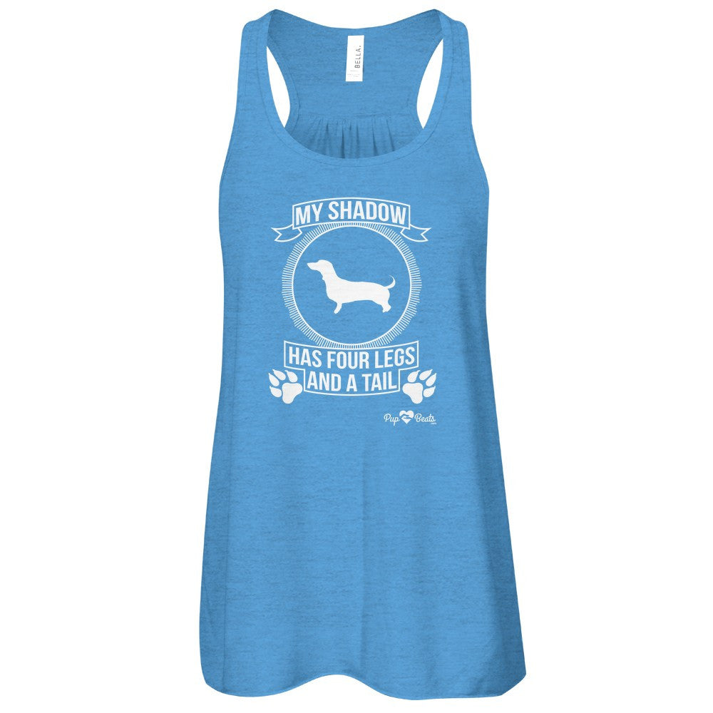 Dachshund - My Shadow Flowy Racerback Tank