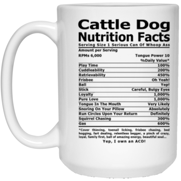 Cattle Dog Nutrition Facts Coffee, Tea Mug