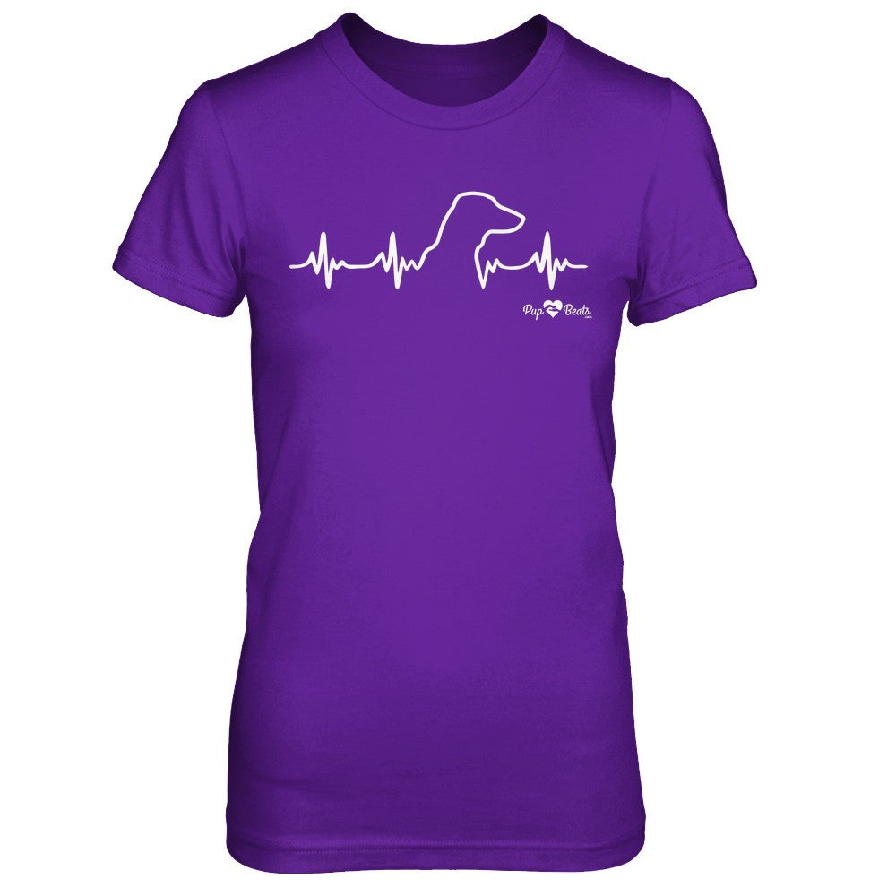 Dachshund Heartbeat Fitted Short Sleeve Tee