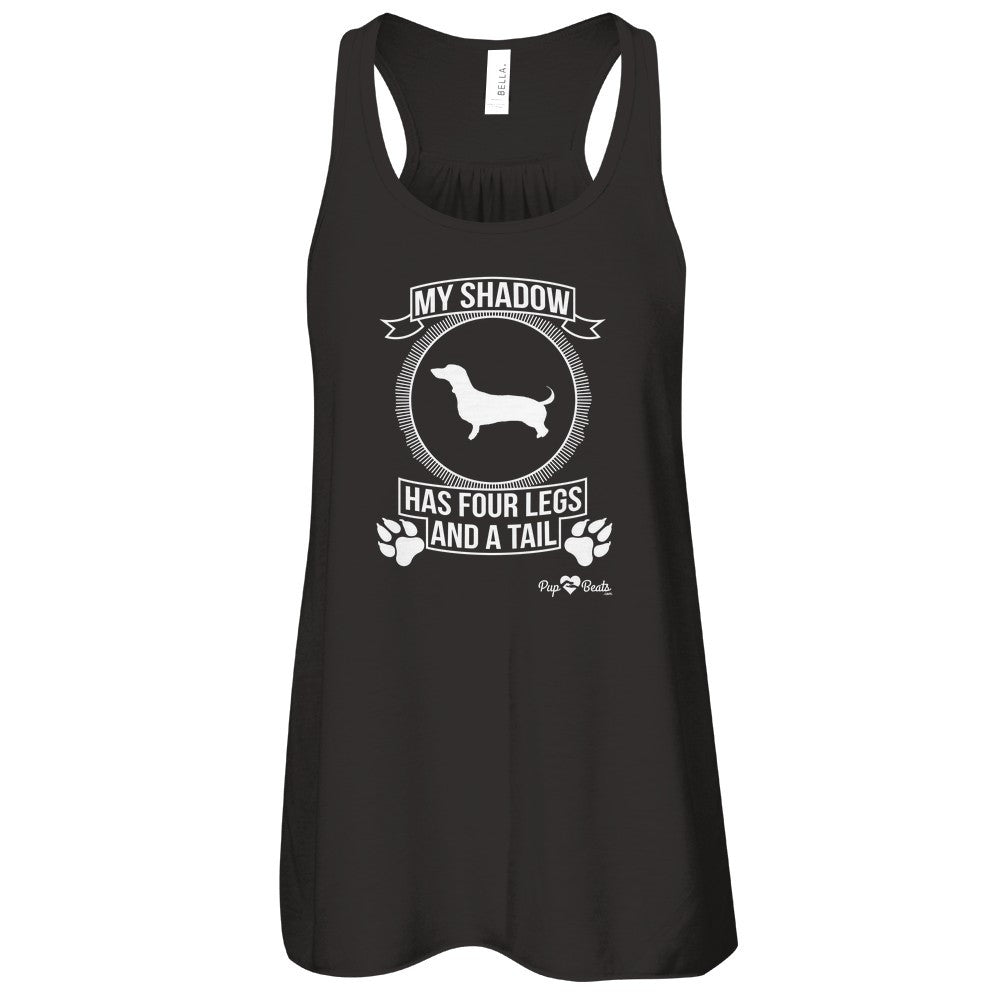 Dachshund - My Shadow Flowy Racerback Tank