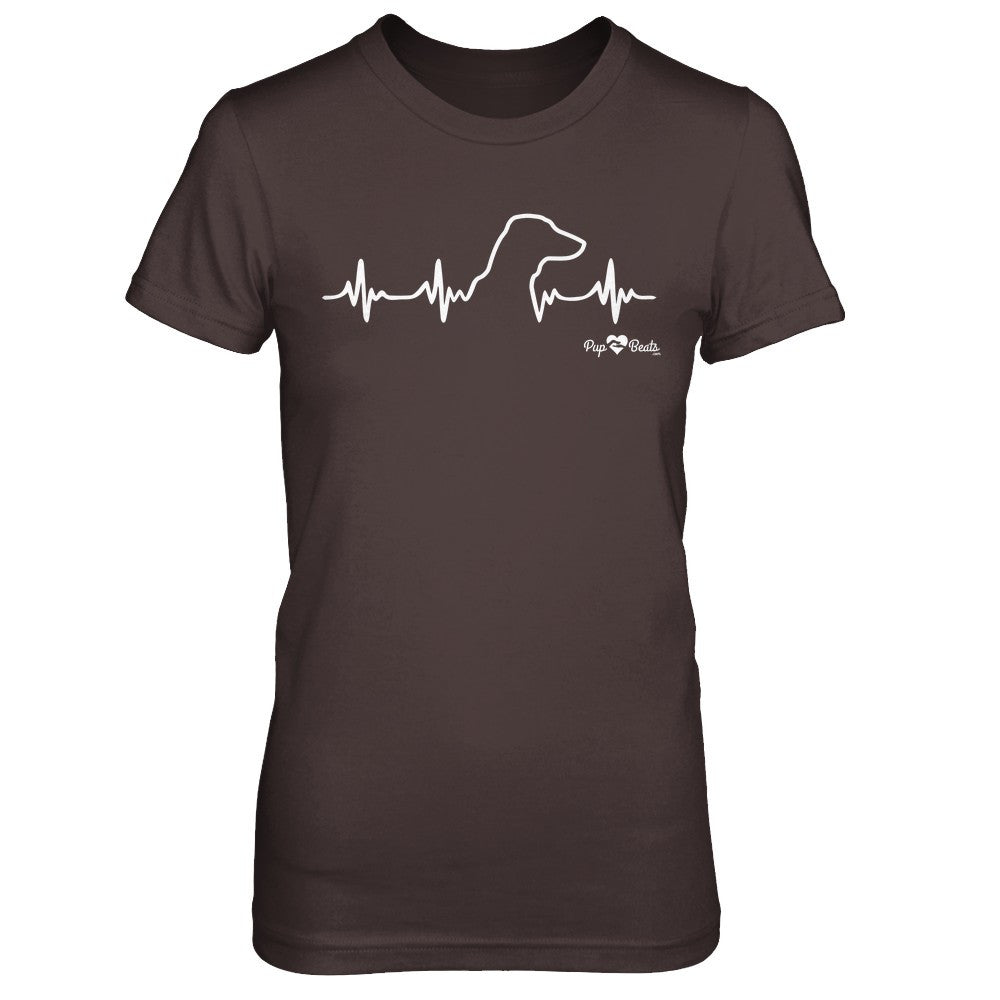 Dachshund Heartbeat Fitted Short Sleeve Tee